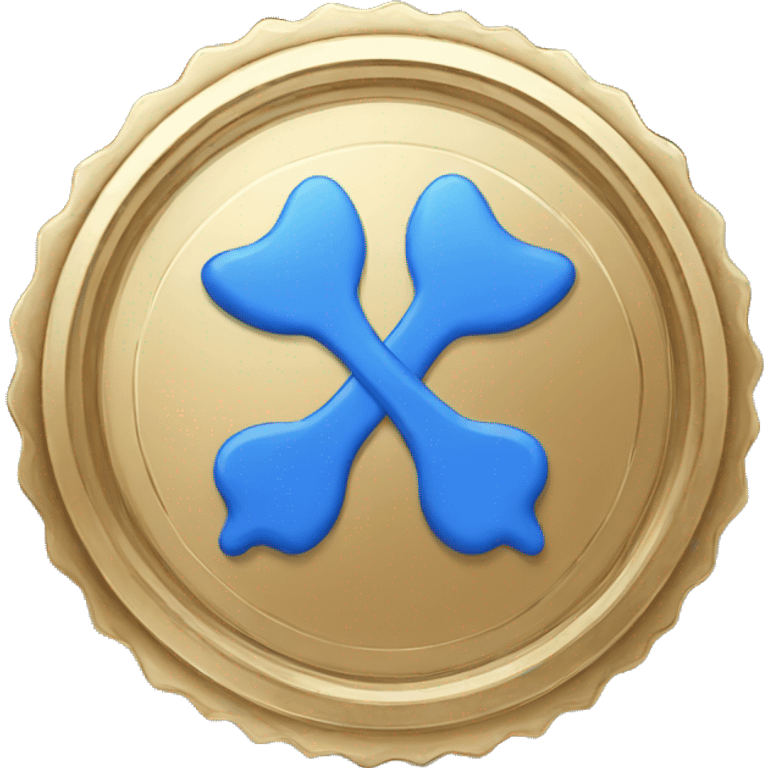 Badge bleu de certification emoji