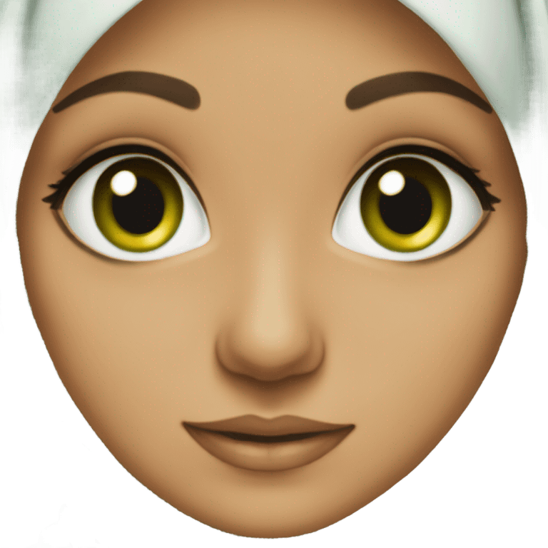 hijabi girl with green eyes  emoji