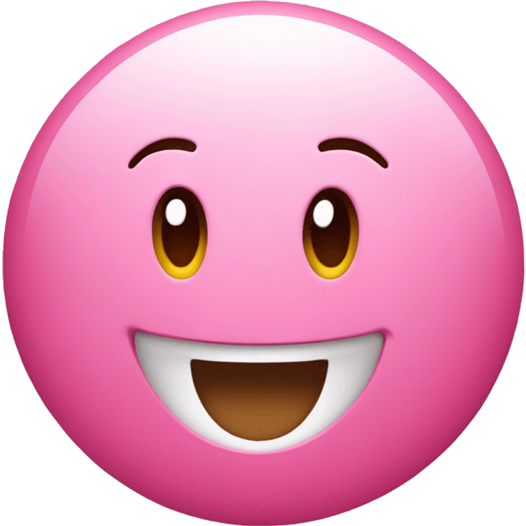 Pink excited face emoji