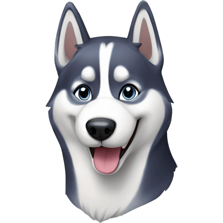 Happy husky  emoji