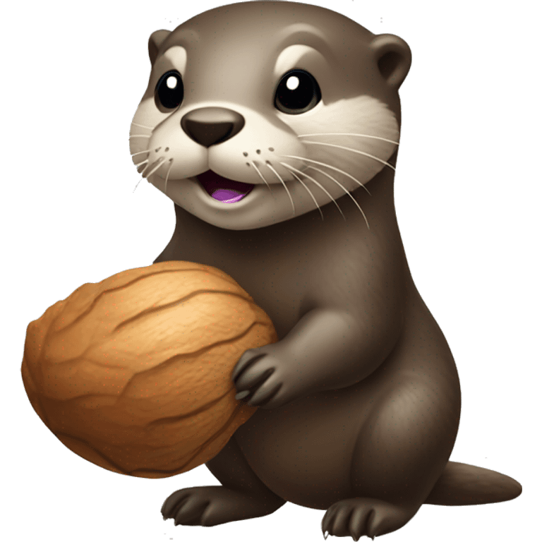 Otter with acorn emoji