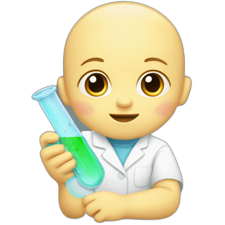 baby holding test tube emoji