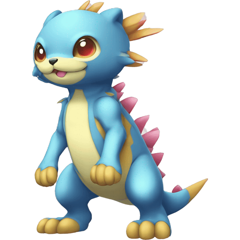 cute kawaii cool Digimon-Fakemon-animal full body emoji