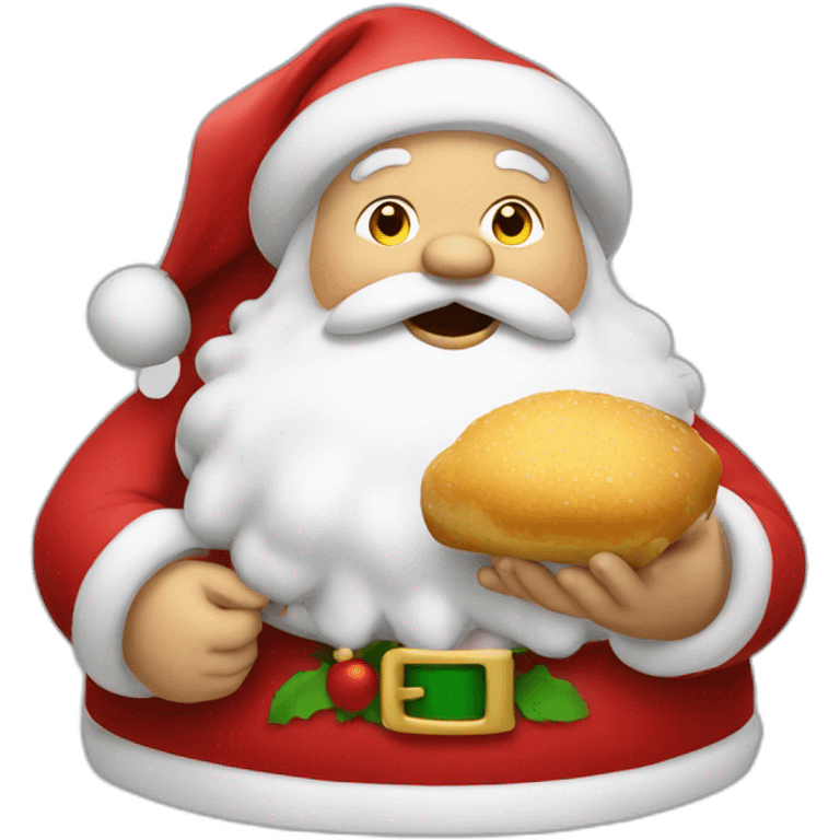 fat santa eating emoji