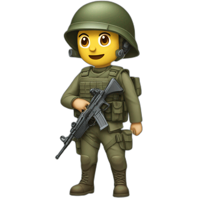 Soldado com arma emoji