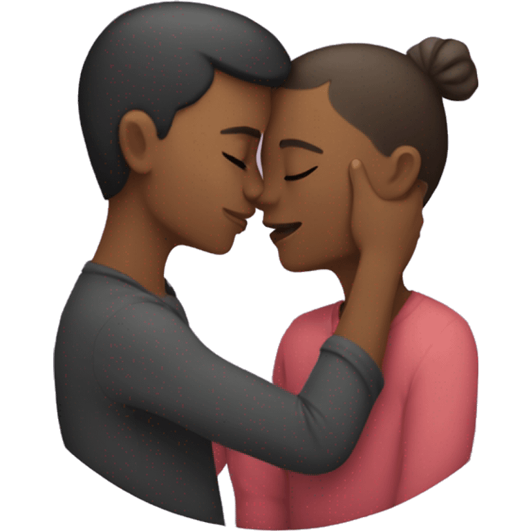 genderless people kissing each other emoji