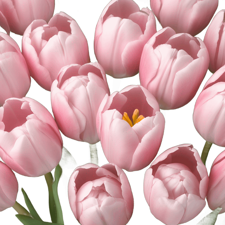 soft pink tulips emoji