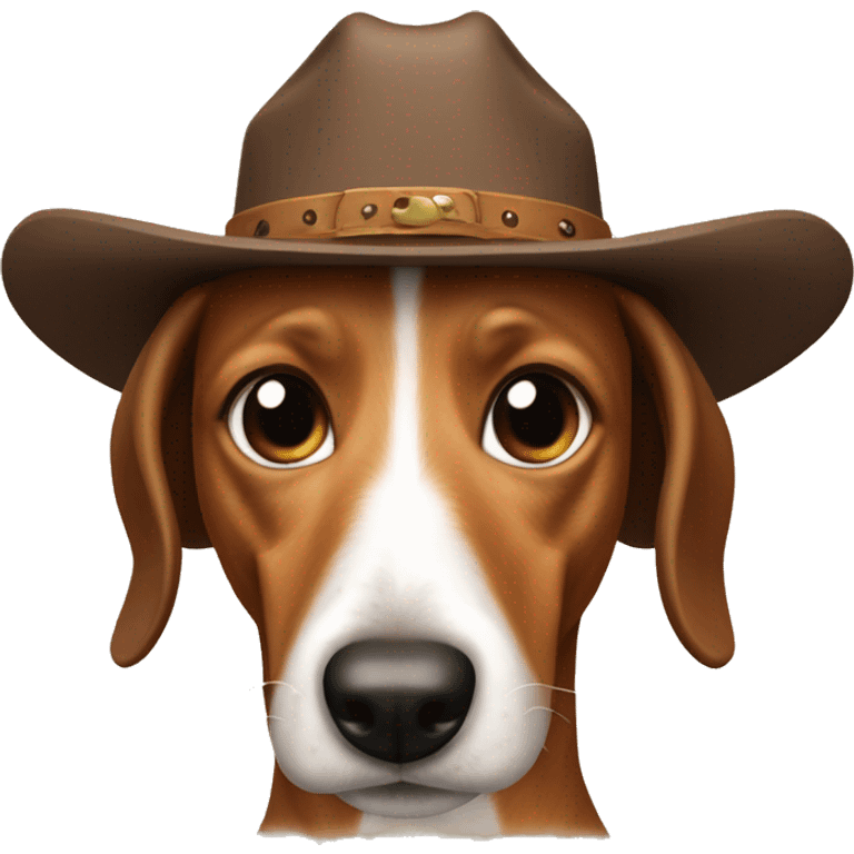 Cowboy weenie dog emoji