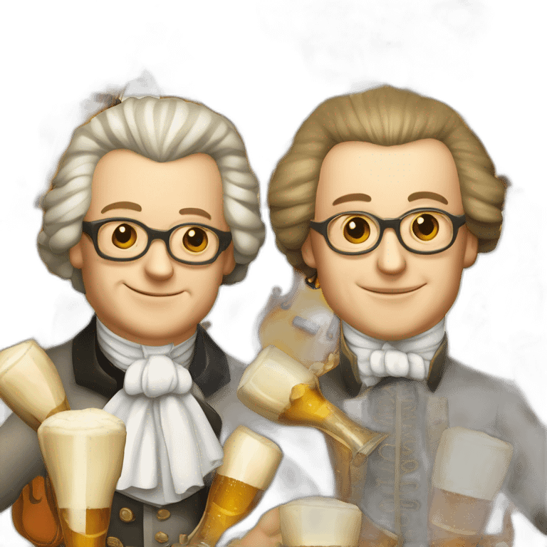 Mozart et betthoven bière emoji