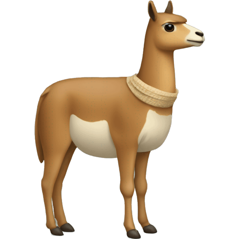 Guanaco con poncho emoji