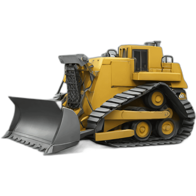 Armored bulldozer emoji