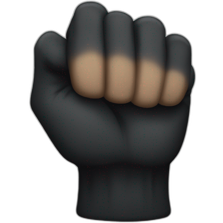 Really dark fist emoji