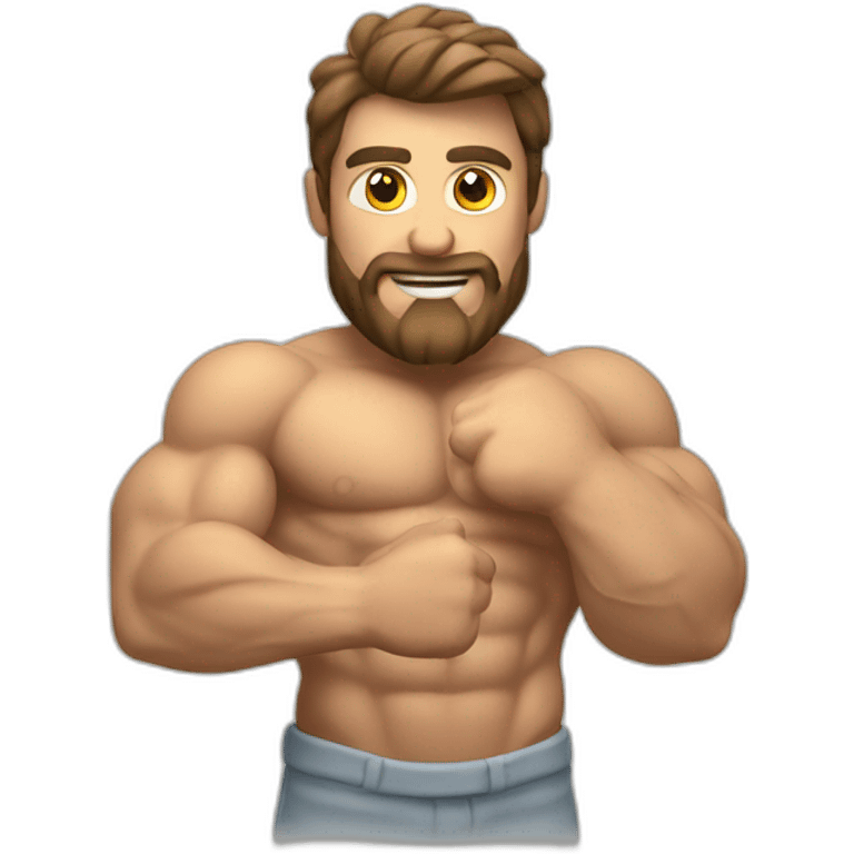 Muscle chatgpt coding guy Mediterranean emoji