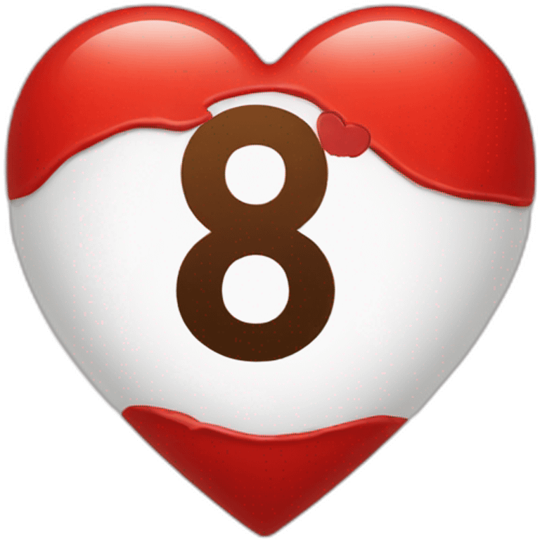 Red heart with the number 85 emoji