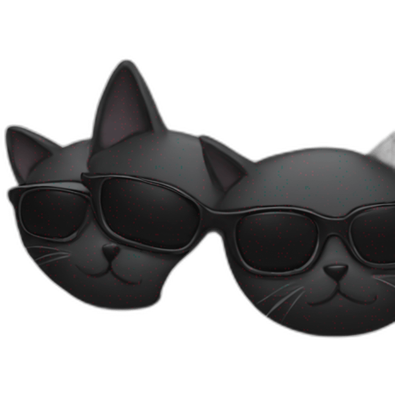 black cat with sunglasses emoji