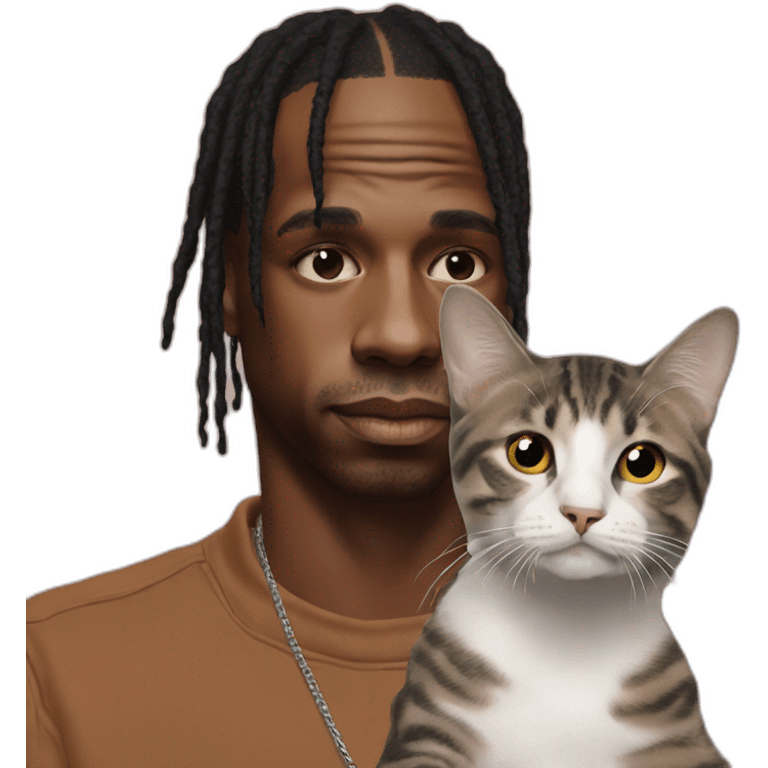 travis scott with cat emoji