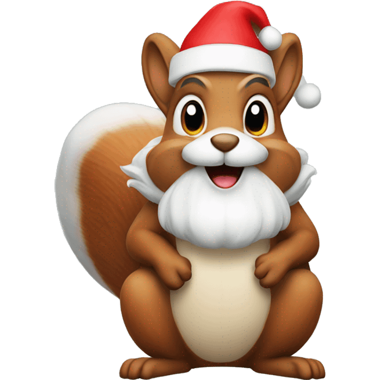 Squirrel Santa  emoji