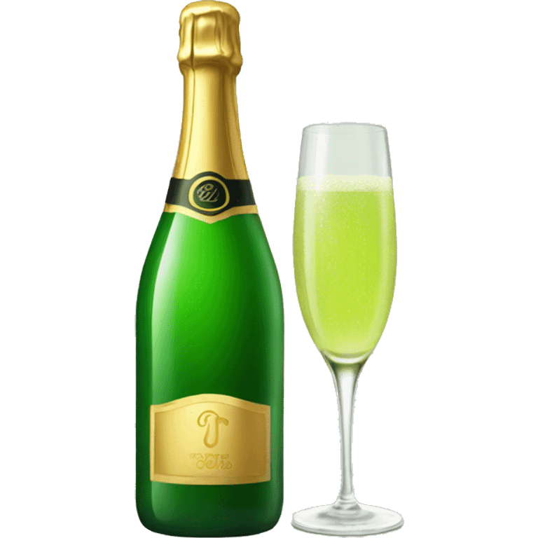  yellow green champagne emoji