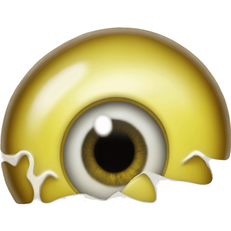 lemon with eyeball peaking out  emoji