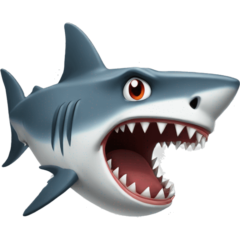 angry shark head emoji