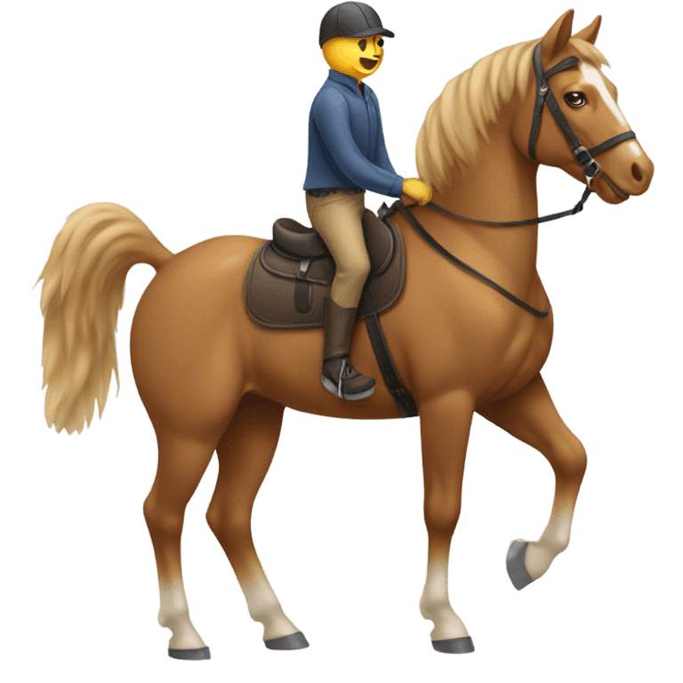 Cat riding a horse emoji