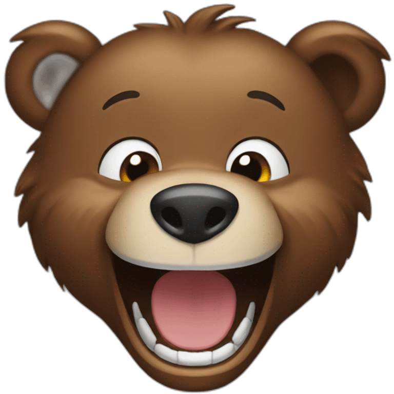 the wild bear laughs emoji