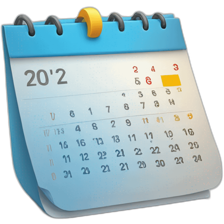 calendar with time emoji