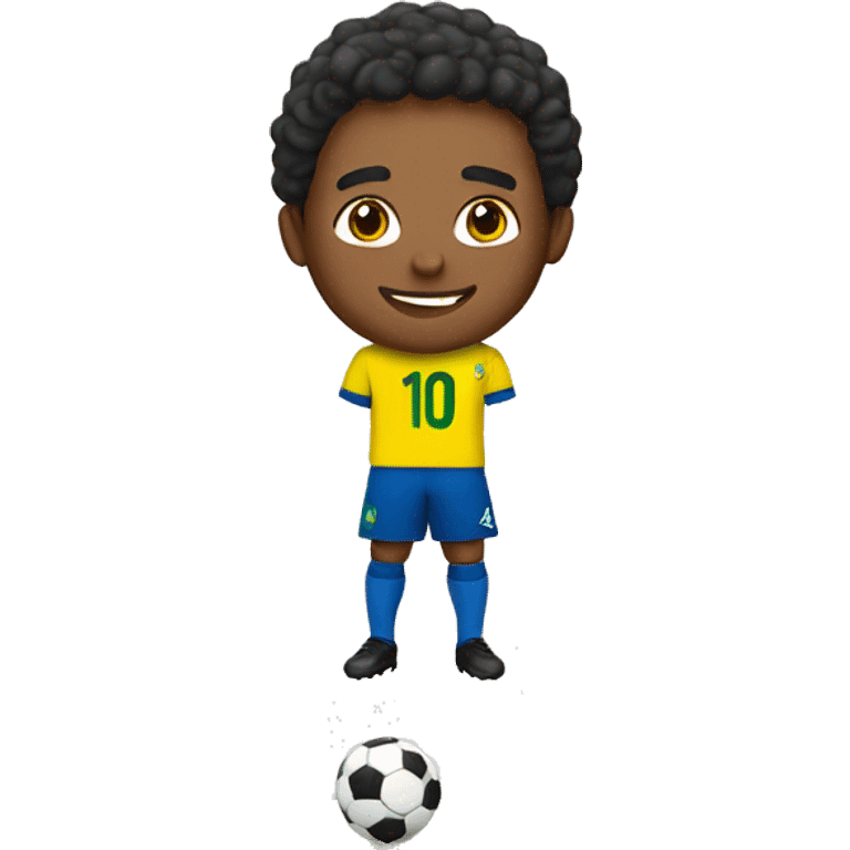 Brazilian football player wearing number 10 emoji