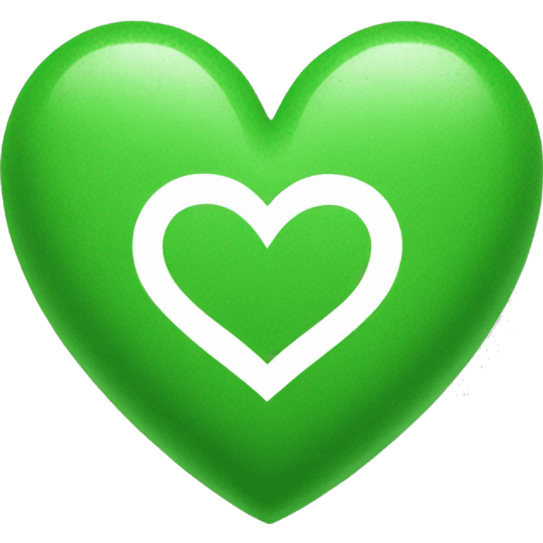 Green and white heart emoji