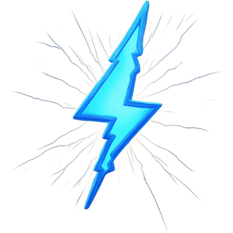 A burst of bright blue lightning, shooting outward from the character’s body, with sparks crackling and arcing through the air in various directions. emoji