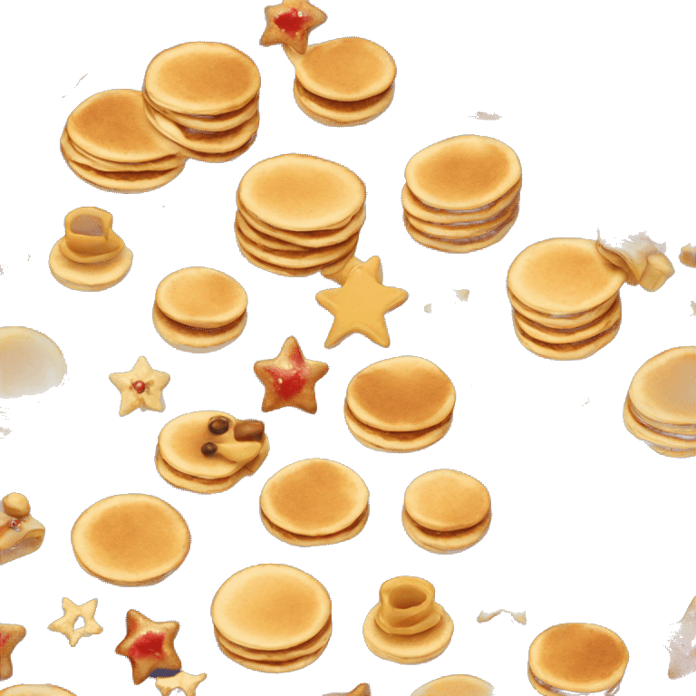 Christmas theme pancakes emoji