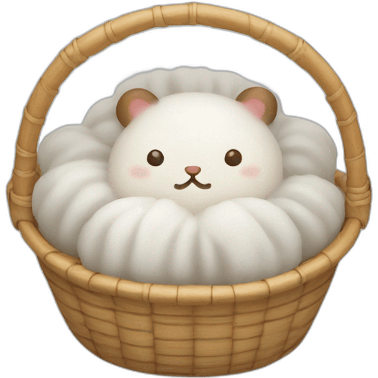 steam basket bao emoji