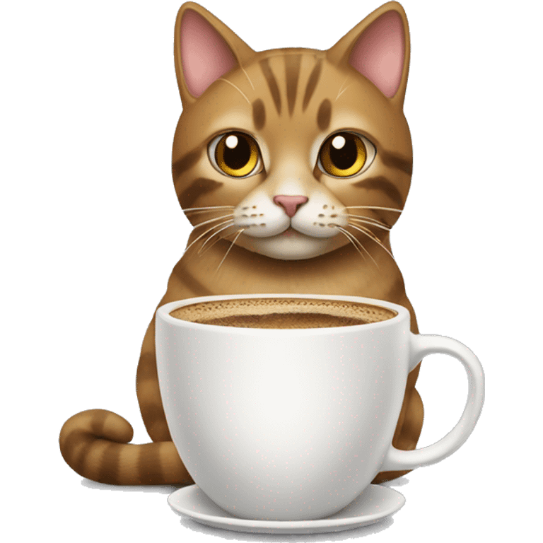 cat with cofee cup emoji