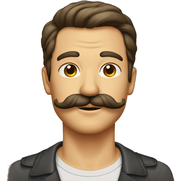 señor con bigote pelo corto emoji