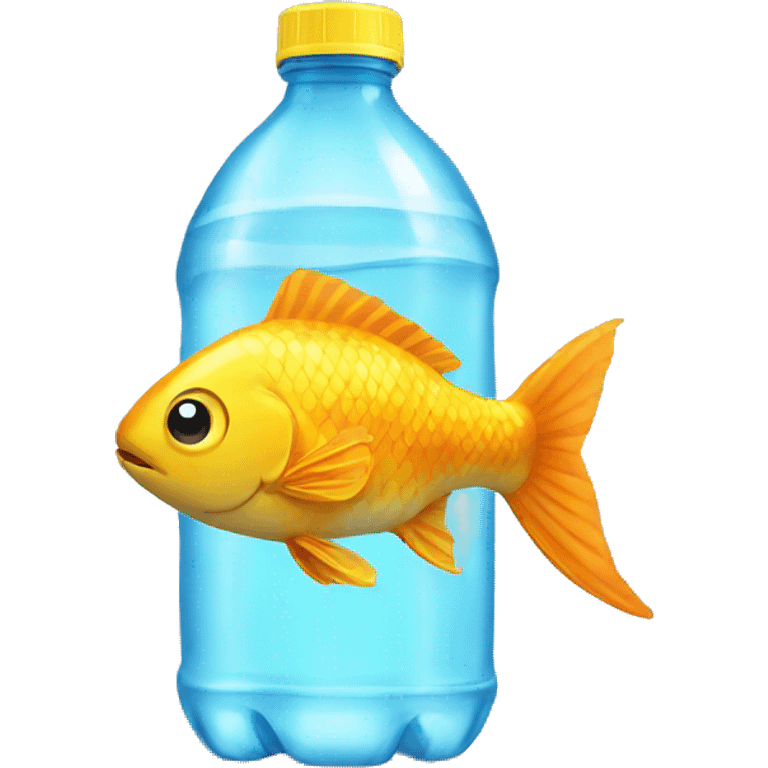 Fish with water bottle inside emoji