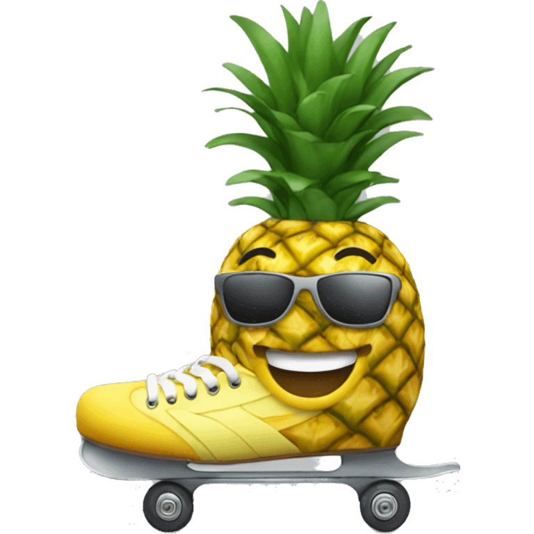 Skating pineapple emoji