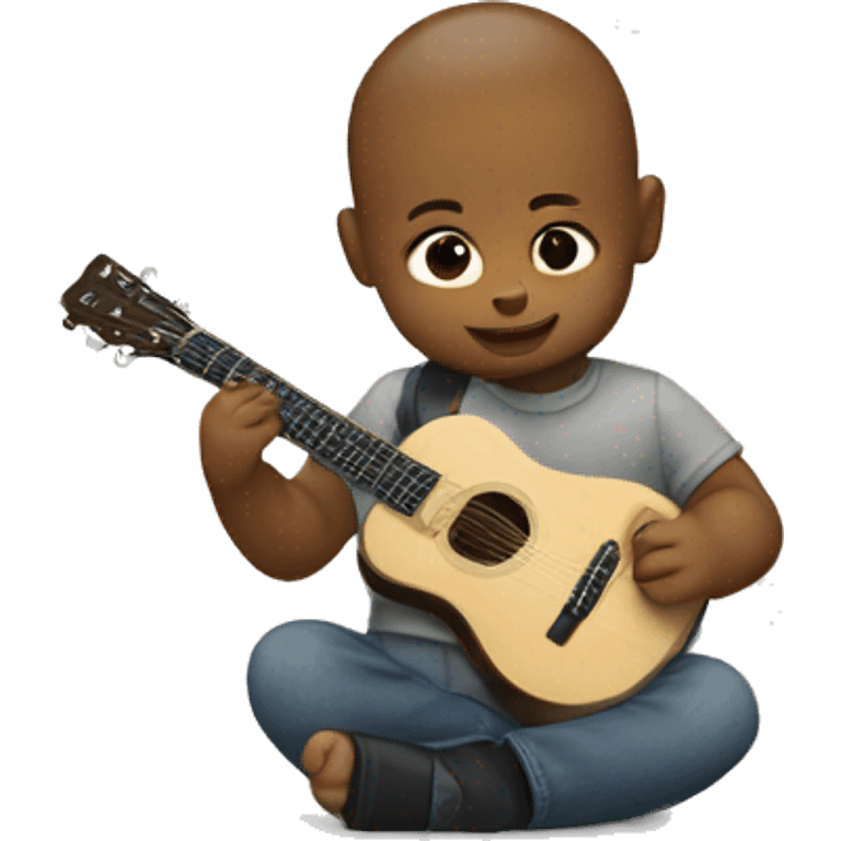 Baby with aguitar emoji