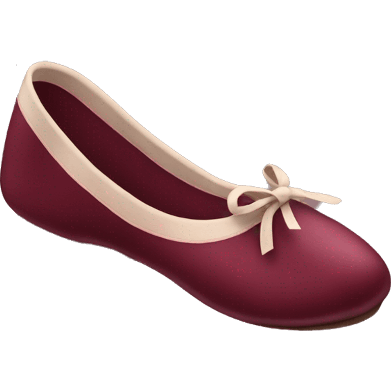 burgundy ballet shoes emoji