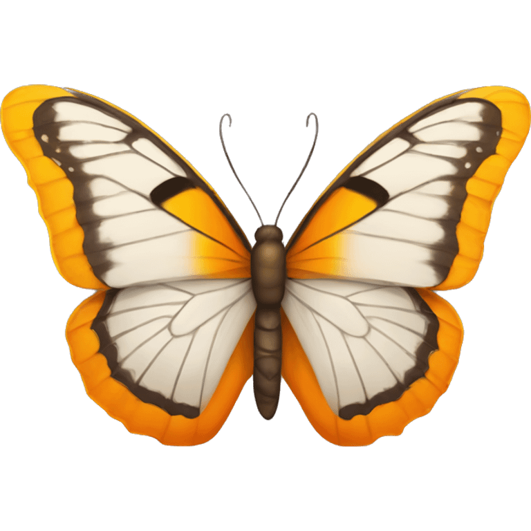 Borboleta laranja com amarelo  emoji