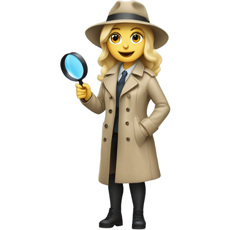 Blonde girl detective emoji