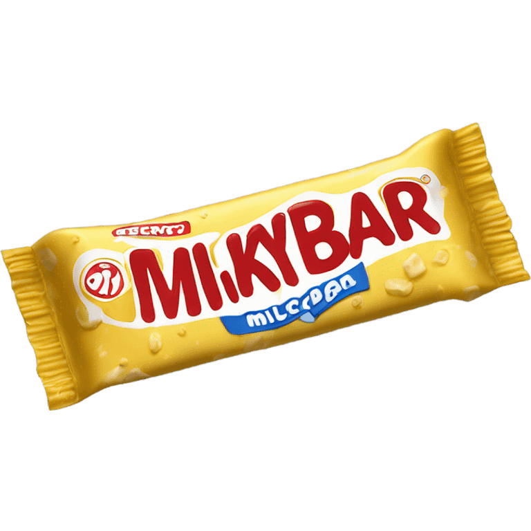 Realistic Milkybar candy wrapper emoji