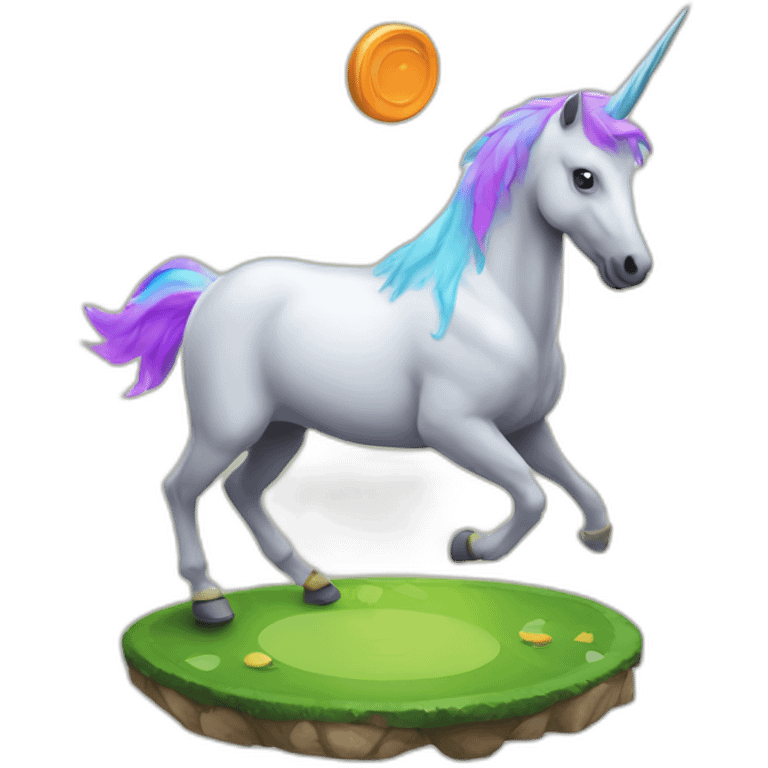 disc golf unicorn emoji