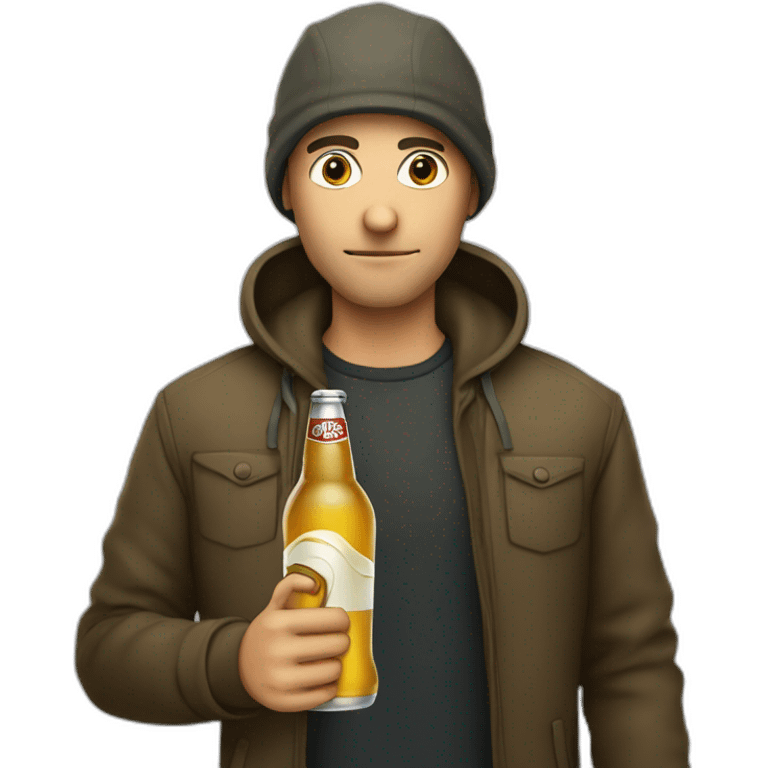 stalker with beer emoji