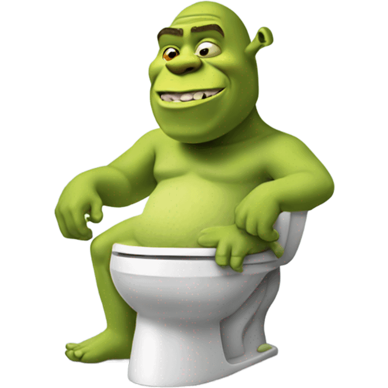 Shrek on toilet emoji