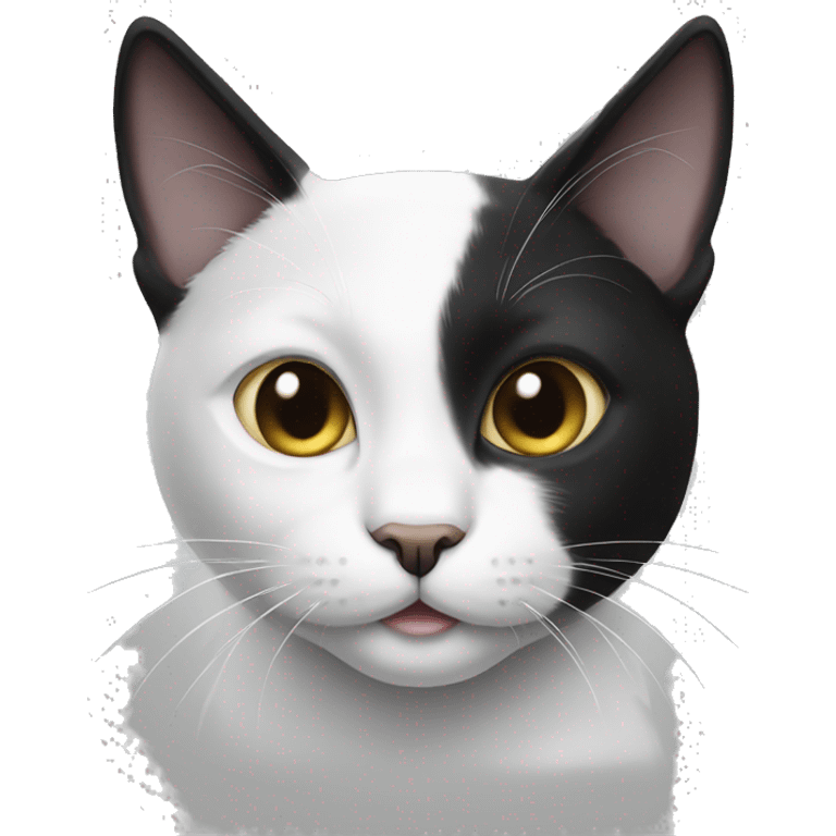 Black and white cat emoji