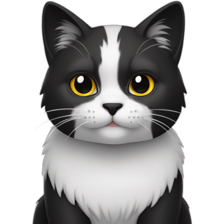 Cat black and wite emoji