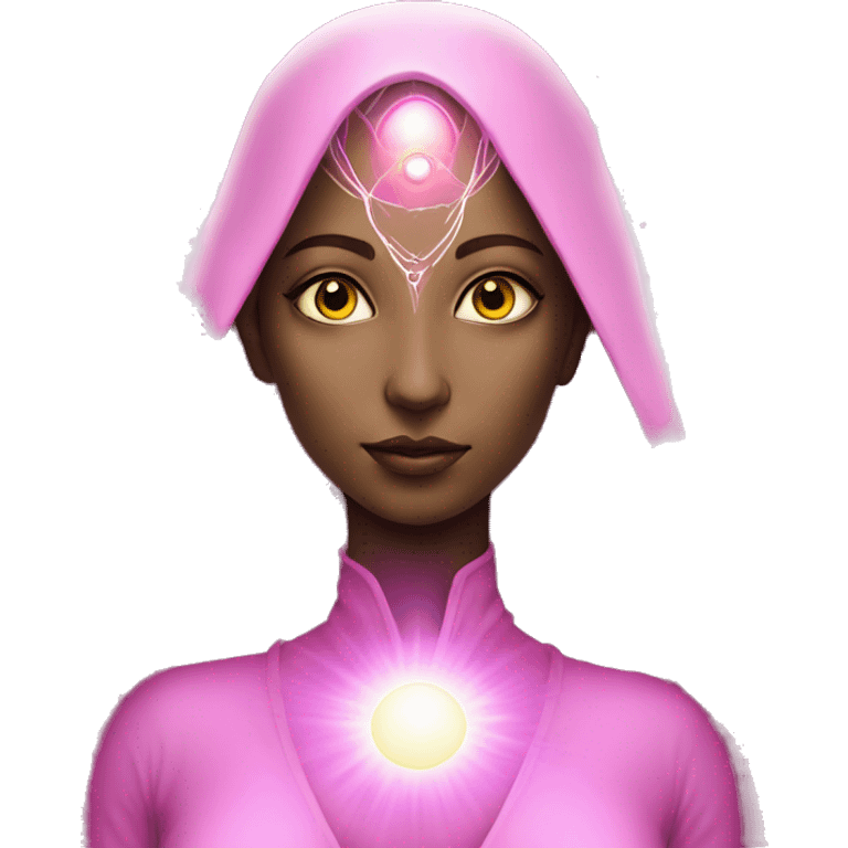 Pleiadian woman female third eye pink emoji