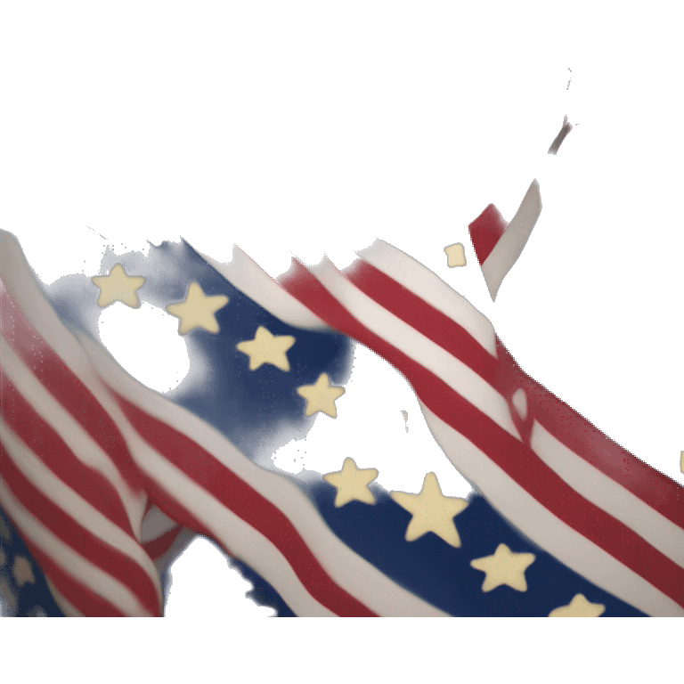 Betsy Ross Flag with AM inside the circle of stars emoji