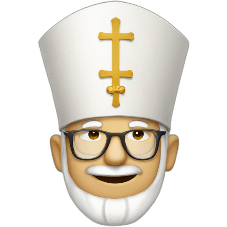 pope wearing a funny hat emoji