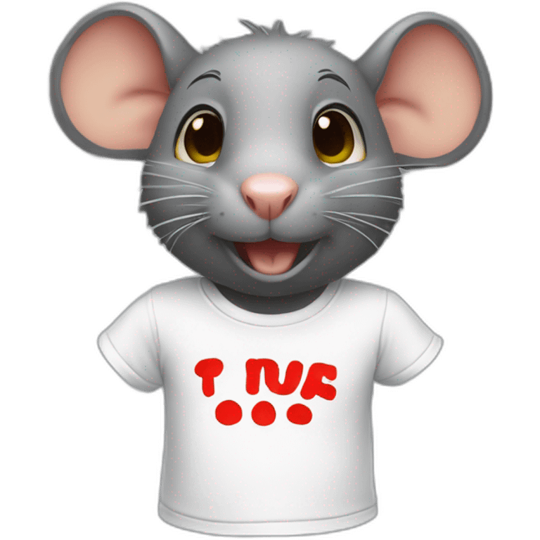 Un rat avec un t-shirt écrit Yanis emoji